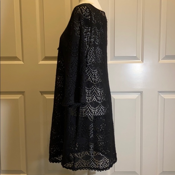 mudpie black crocheted coverup size L - Picture 5 of 9